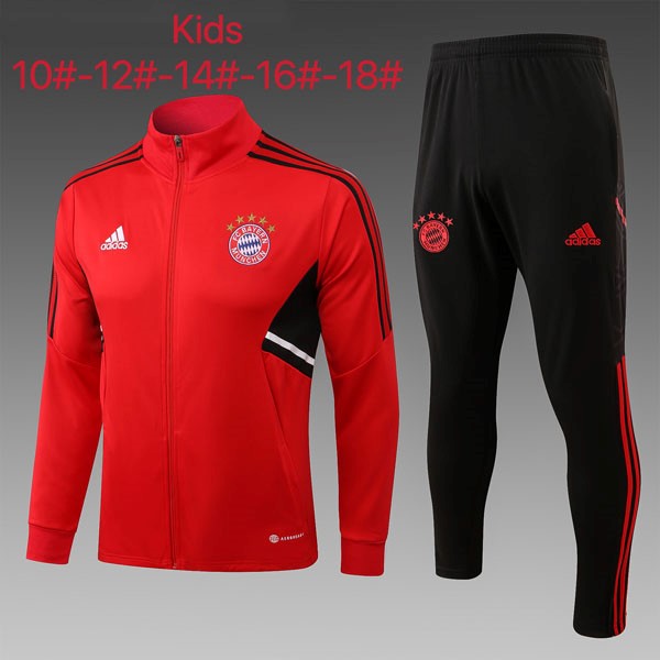 Niños Chandal Bayern Munich 2023 Rojo Negro